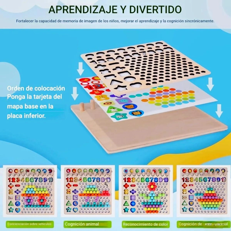 JUGUETE SENSORIAL MONTESSORI PARA MOTRICIDAD FINA - 4