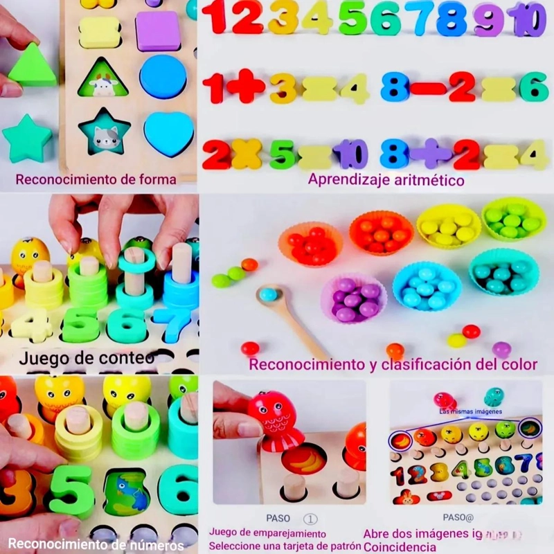 JUGUETE SENSORIAL MONTESSORI PARA MOTRICIDAD FINA - 5