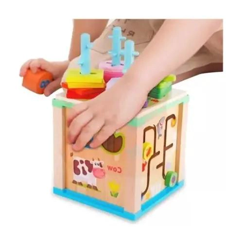 CUBO DIDACTICO DE ENCAJE Y APILACION MONTESSORI PARA NIÑ - 2