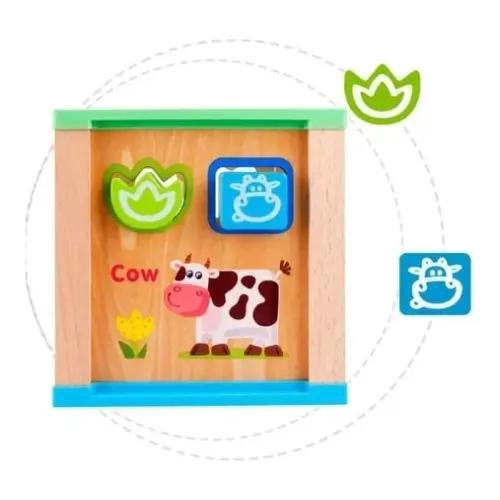 CUBO DIDACTICO DE ENCAJE Y APILACION MONTESSORI PARA NIÑ - 4