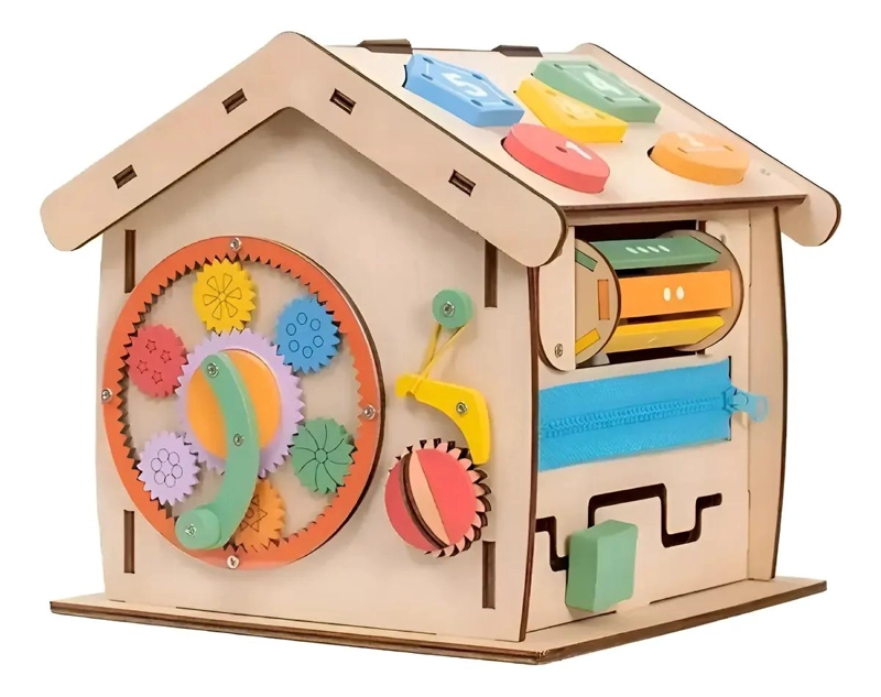 CASA DIDACTICA MONTESSORI DE MADERA PARA NIÑOS - 1