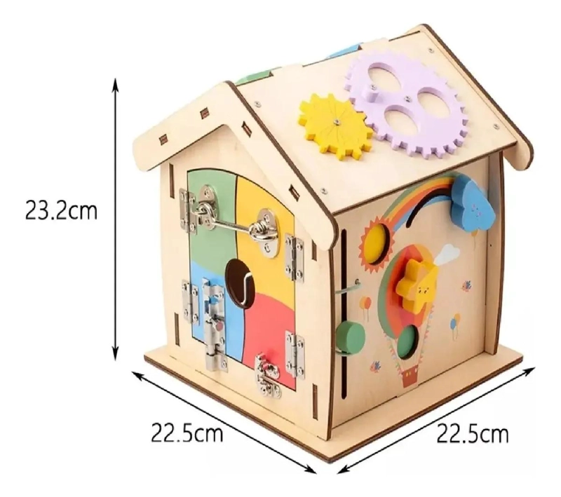 CASA DIDACTICA MONTESSORI DE MADERA PARA NIÑOS - 2