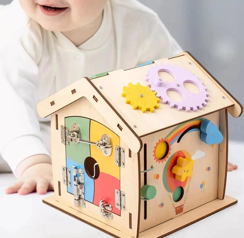 CASA DIDACTICA MONTESSORI DE MADERA PARA NIÑOS - 5