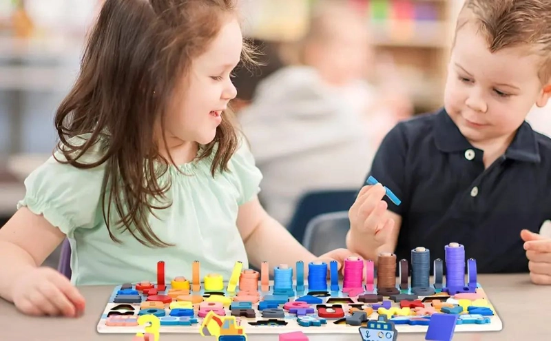 JUGUETE MONTESSORI 7 EN 1 DE MADERA CON PESCA Y NUMEROS - 3