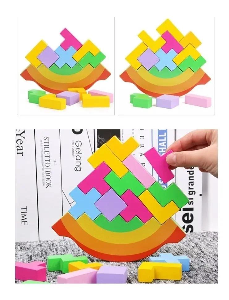 BLOQUES DE MADERA DIDACTICOS PARA NIÑOS - 4
