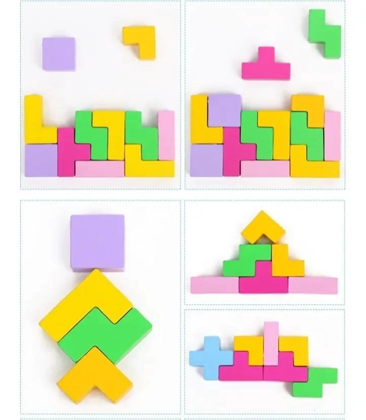 BLOQUES DE MADERA DIDACTICOS PARA NIÑOS - 5