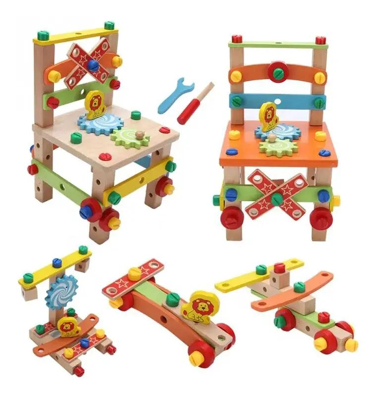 JUGUETE DIDACTICO MONTESSORI SILLA DE CONSTRUCCION - 4