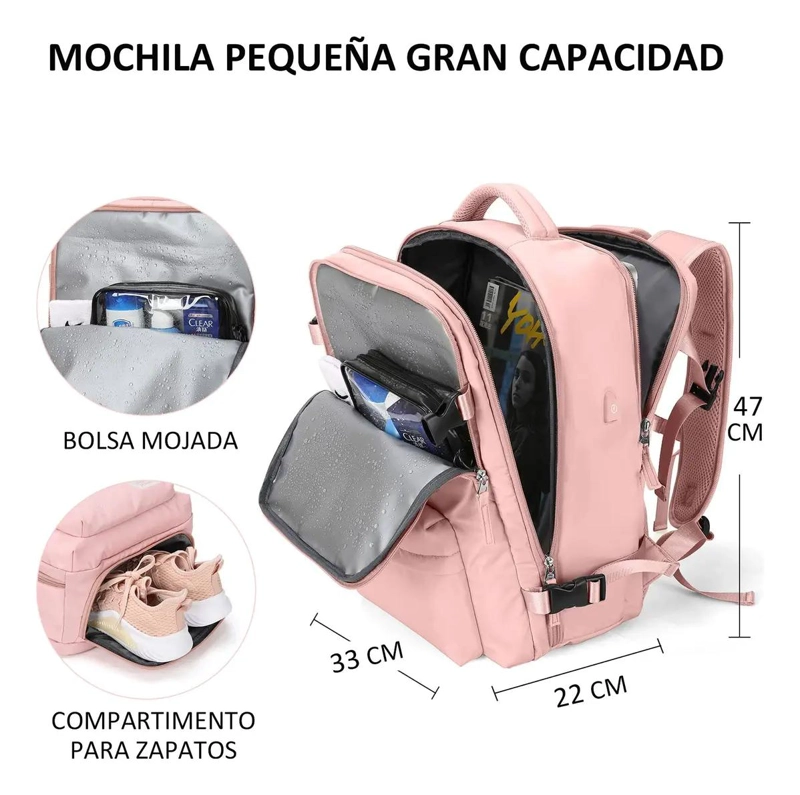 MOCHILA DE VIAJE GRAN CAPACIDAD CON PUERTO USB - 2