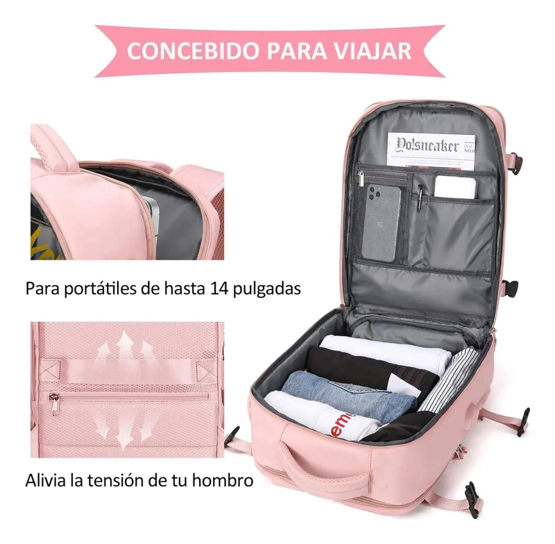 MOCHILA DE VIAJE GRAN CAPACIDAD CON PUERTO USB - 3