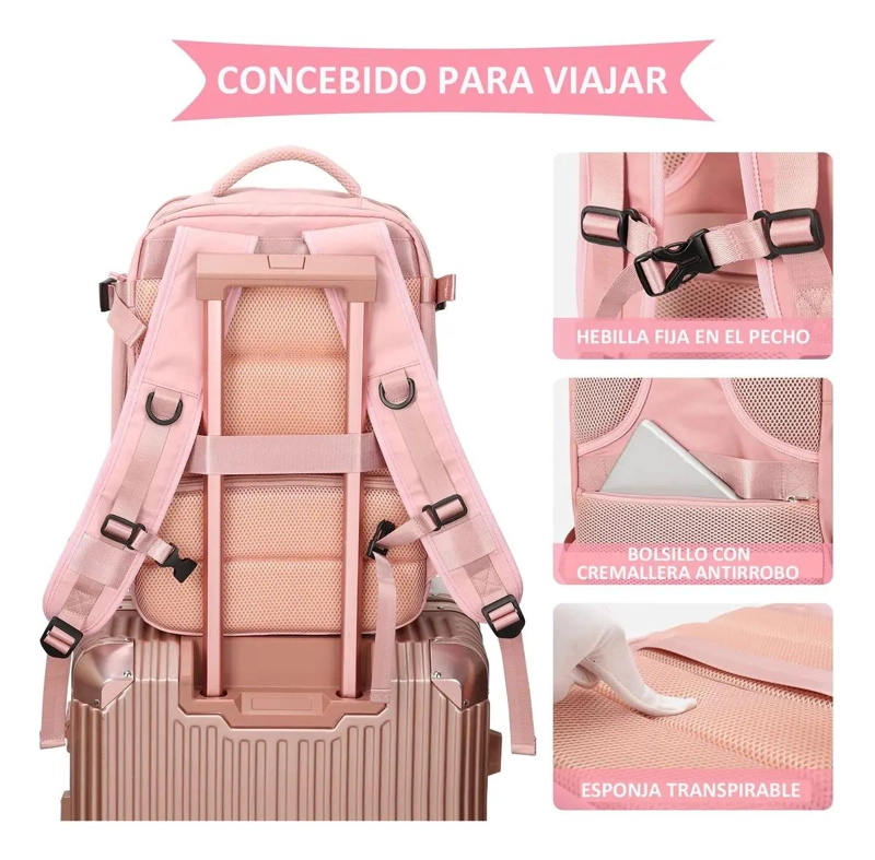 MOCHILA DE VIAJE GRAN CAPACIDAD CON PUERTO USB - 4