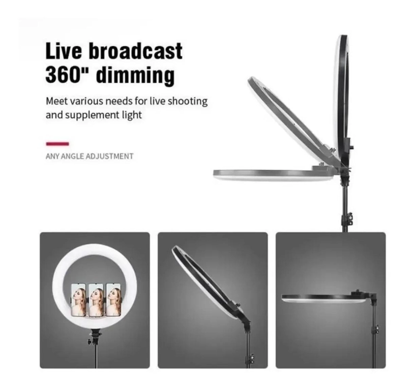 ARO DE LUZ PROFESIONAL CON TRIPODE DE 1.9 METROS - 3
