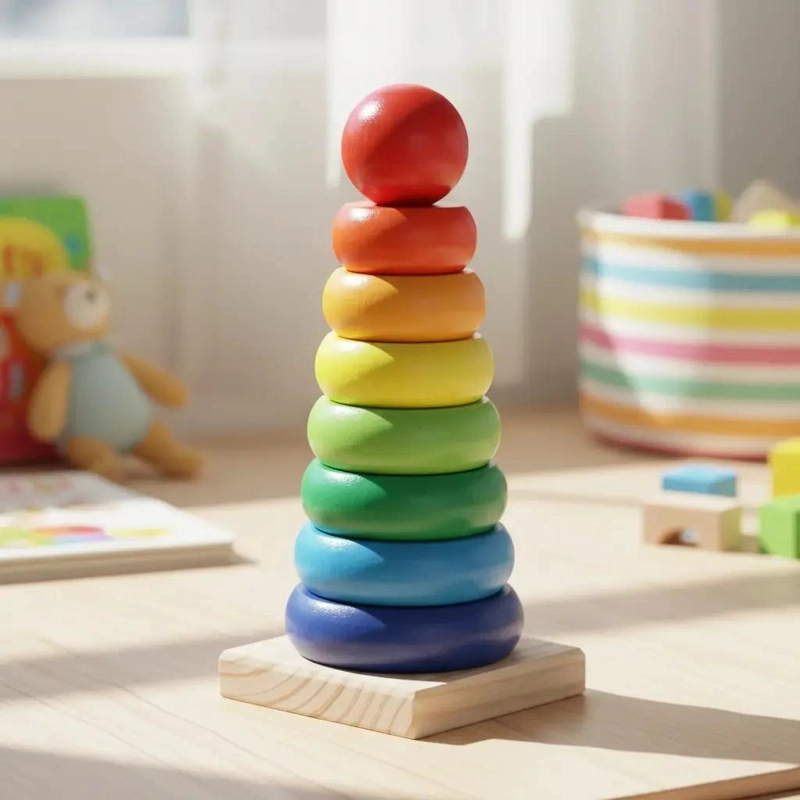JUEGO DE CUBOS DE ENCAJE DE MADERA PARA NIÑOS - 5
