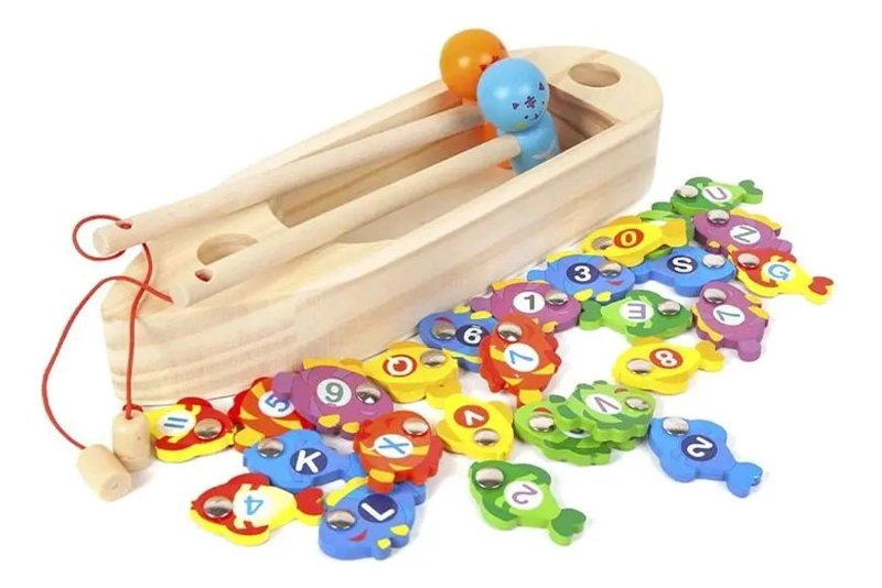 JUEGO DIDACTICO DE PESCA MAGNE TICA EN FORMA DE BARCO - 3