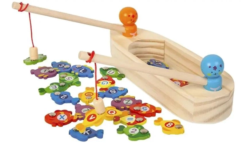 JUEGO DIDACTICO DE PESCA MAGNE TICA EN FORMA DE BARCO - 5