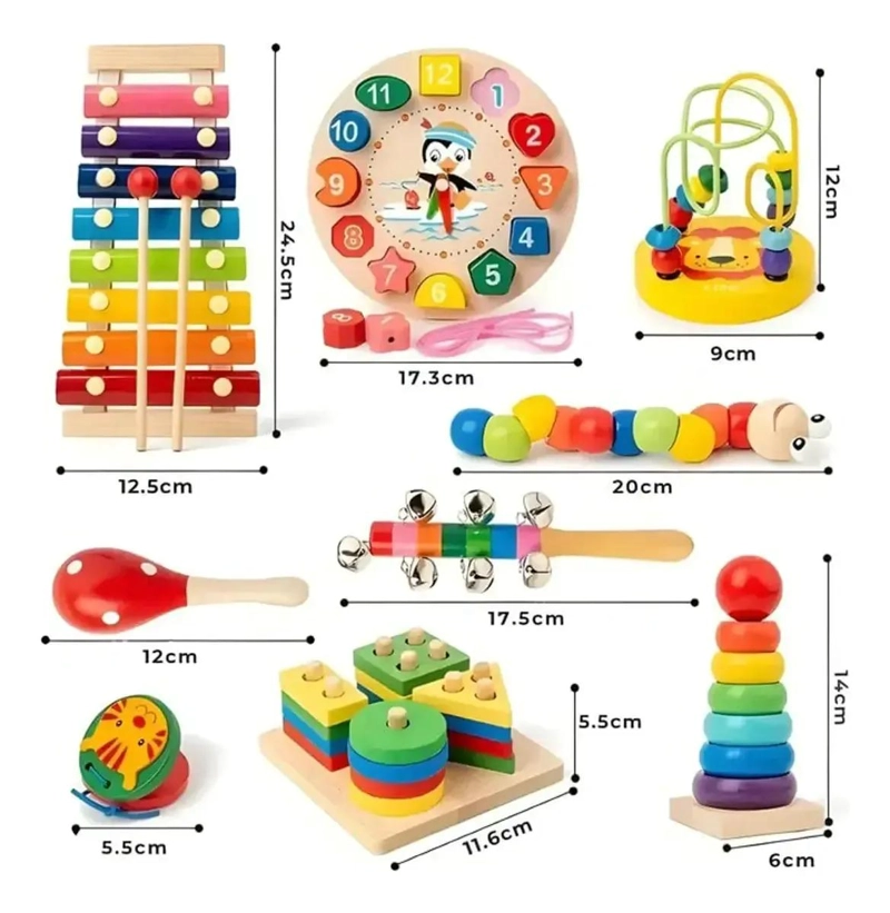 JUGUETE DIDACTICO DE MADERA PARA BEBE S Y NIÑOS - 2
