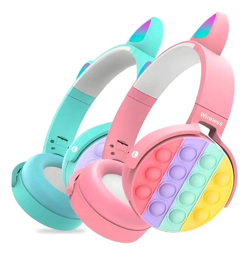 AURICULARES BLUETOOTH INALAMBRICOS CON DISEÑO DE GATO POP IT - 5