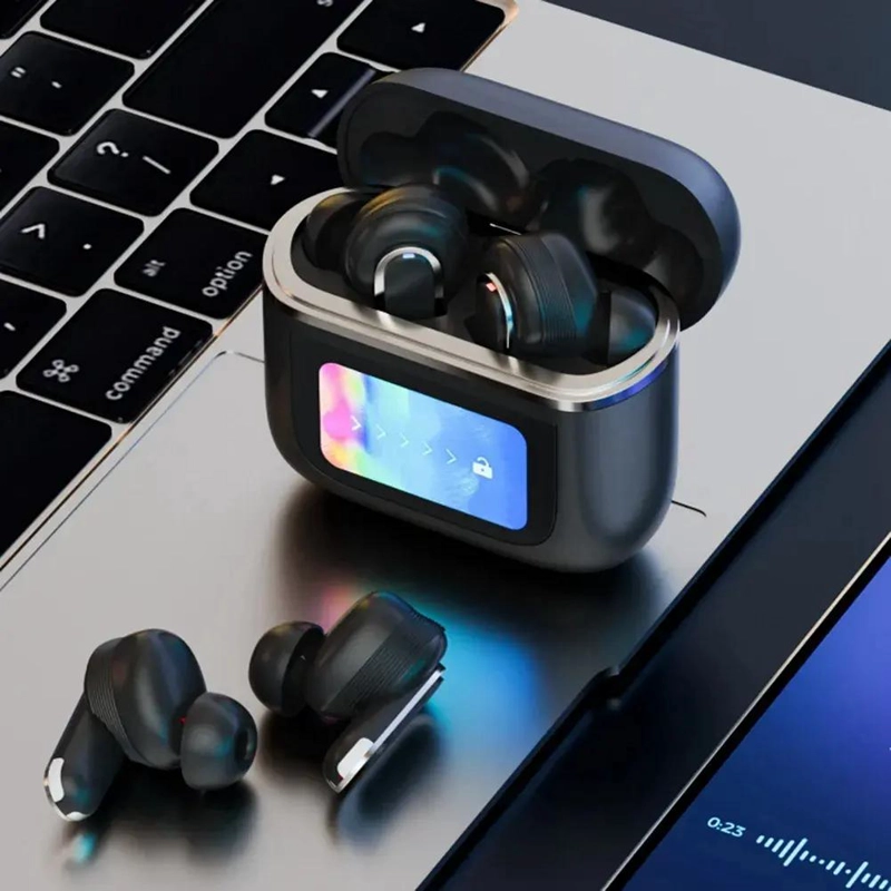 AURICULARES INALAMBRICOS CON CANCELACION DE RUIDO Y PANEL - 3