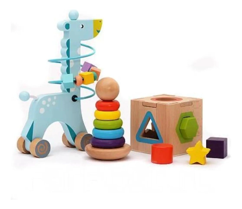 SET DE 3 JUGUETES DIDACTICOS MONTESSORI PARA NIÑOS - 1