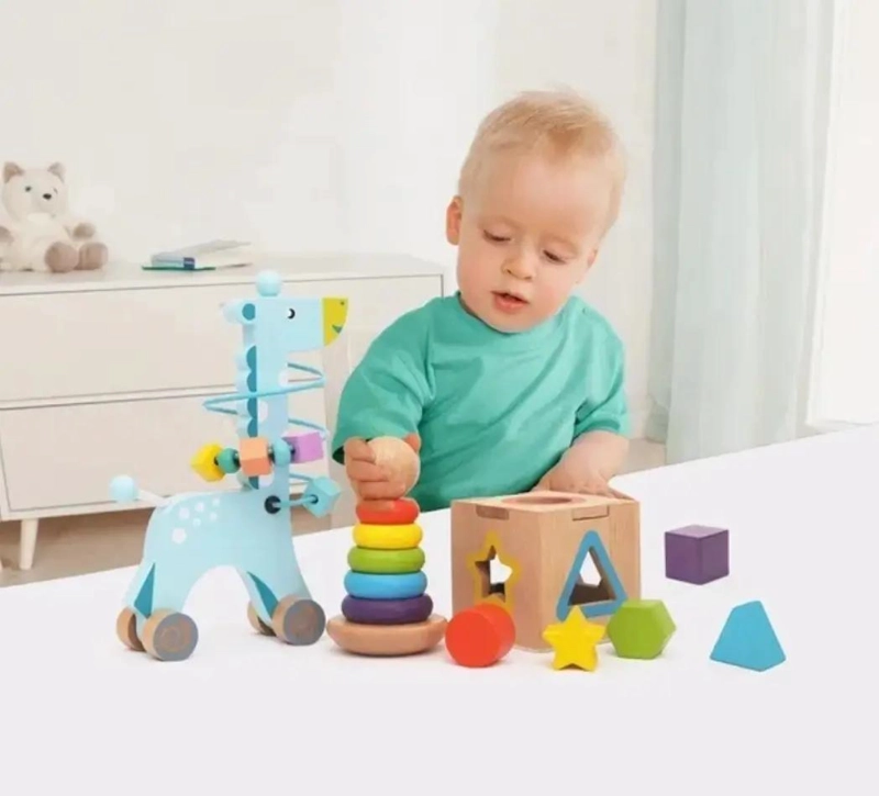 SET DE 3 JUGUETES DIDACTICOS MONTESSORI PARA NIÑOS - 2