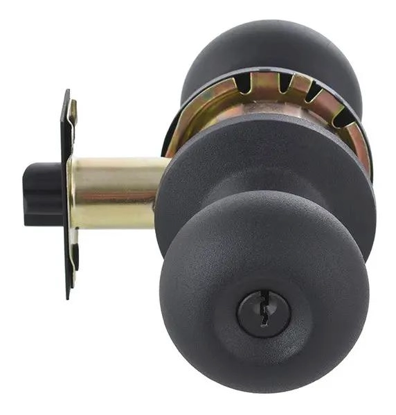 CERRADURA CILINDRICA PARA DORMITORIO COLOR NEGRO - 3