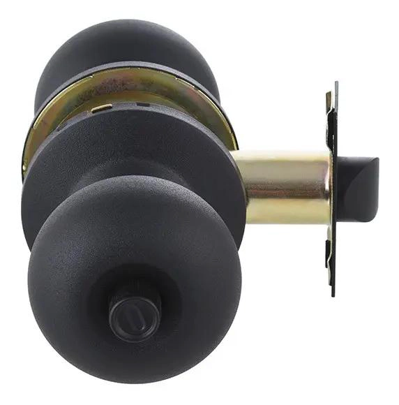 CERRADURA CILINDRICA PARA DORMITORIO COLOR NEGRO - 4