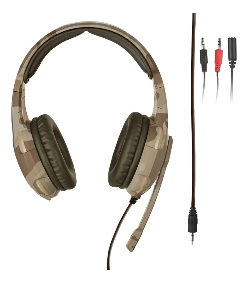 AURICULARES GAMER CON MICROFONO Y DISEÑO CAMUFLAJE - 3