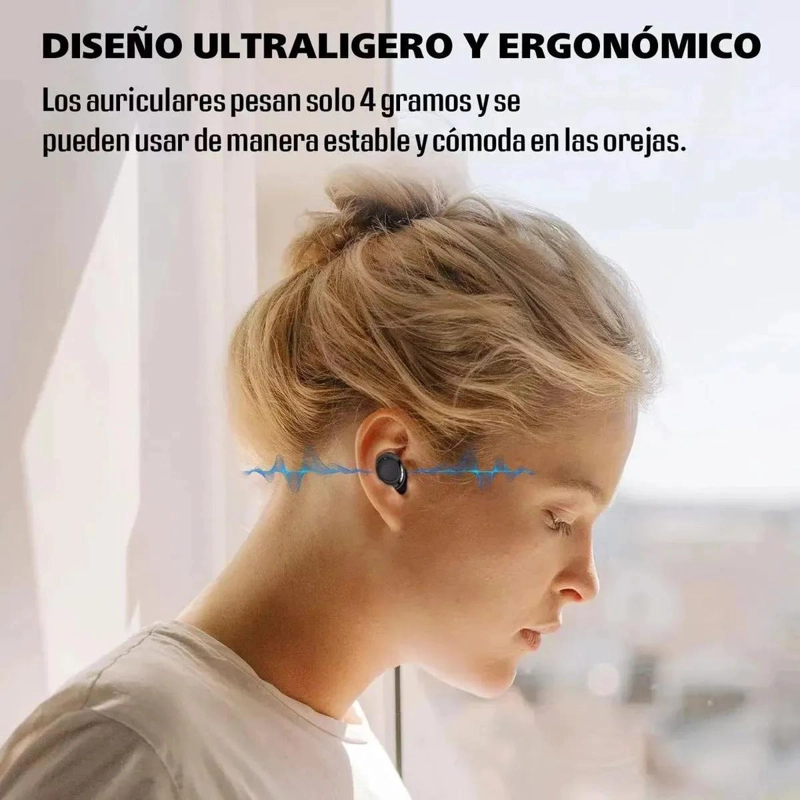 AUDIFONOS INALAMBRICOS BLUETOOTH 5.3 TWS CON CARGA TIPO C - 3