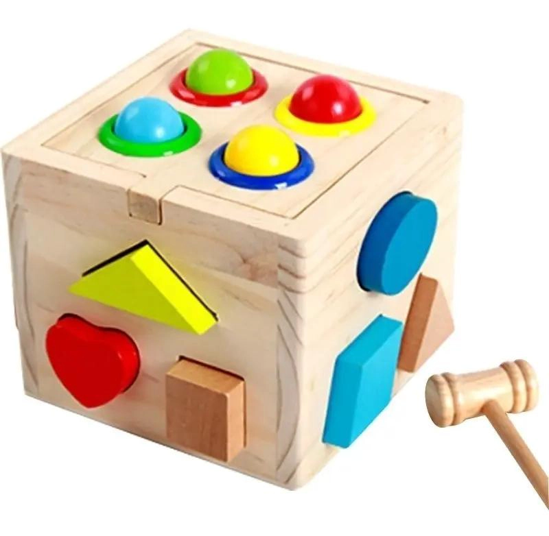 TORRE DE CUBOS DE ENCAJE DE MADERA PACK 2 - 3