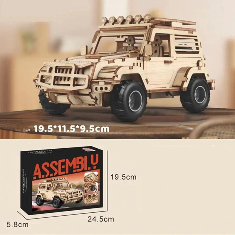 PUZZLE 3D DE MADERA JEEP 125 PIEZAS PARA NIÑOS - 2