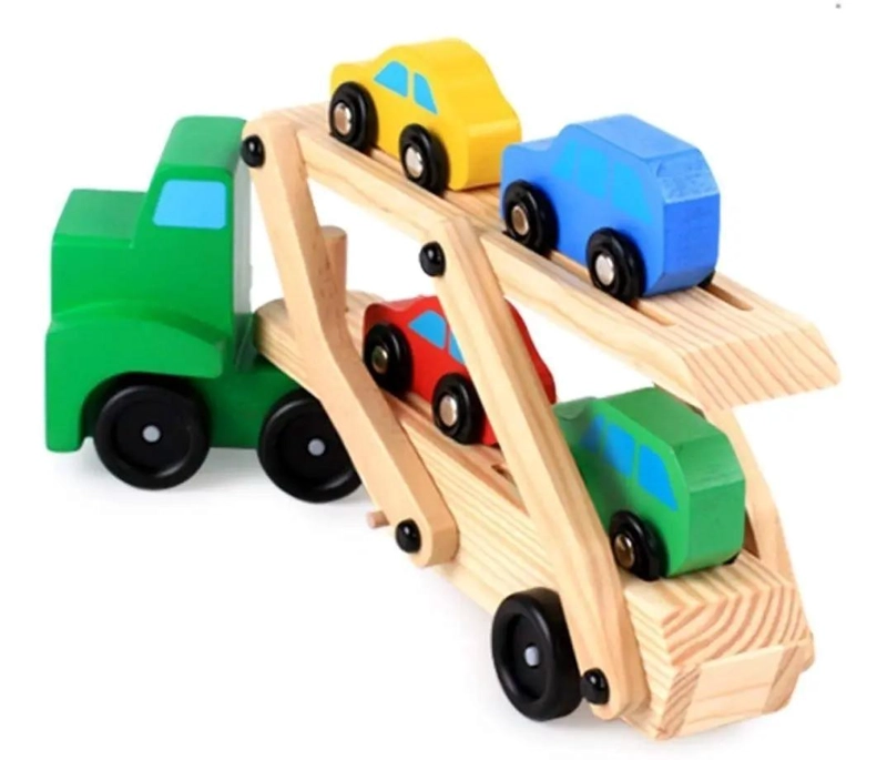 PACK 2 VEHICULOS DE MADERA DIDACTICOS: CAMION Y AVION - 5