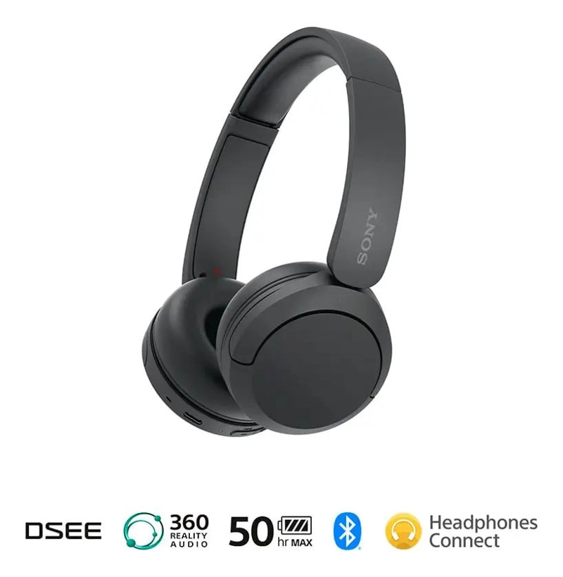 AUDIFONOS INALAMBRICOS NEGROS CON MICROFONO Y CONTROL - 4