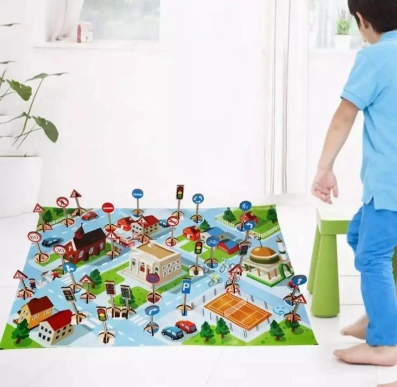 SEÑALES DE TRAFICO DE MADERA 3D PARA NIÑOS - 3