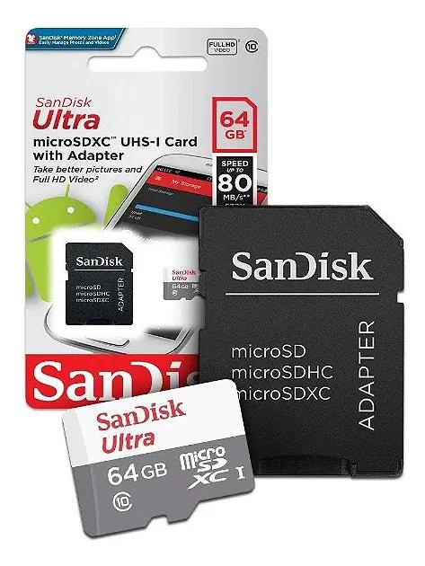 TARJETA MICRO SD ULTRA 64GB VELOCIDAD 100MB/S - 2