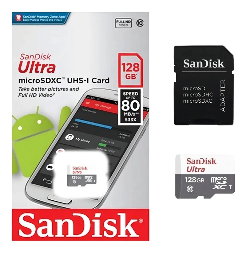 TARJETA MICRO SD ULTRA 64GB VELOCIDAD 100MB/S - 4