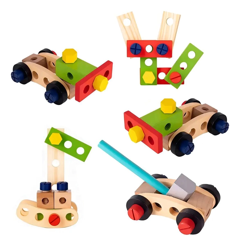 SET DE HERRAMIENTAS DE MADERA PARA NIÑOS 36 PIEZAS - 2