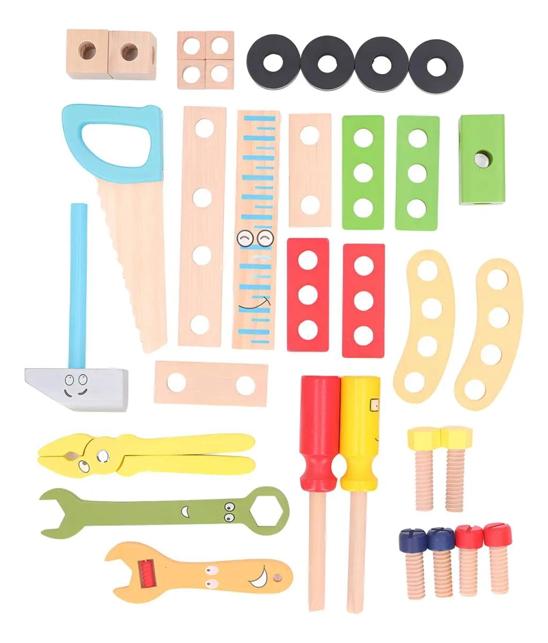 SET DE HERRAMIENTAS DE MADERA PARA NIÑOS 36 PIEZAS - 3