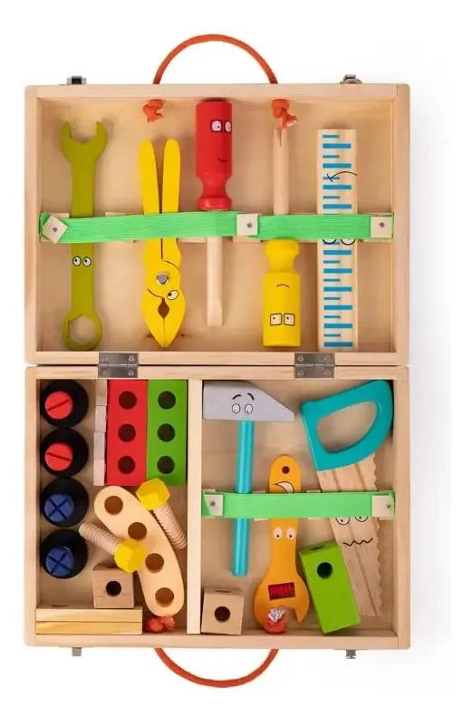 SET DE HERRAMIENTAS DE MADERA PARA NIÑOS 36 PIEZAS - 5