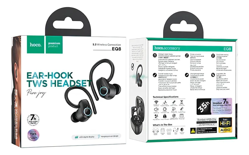 AURICULARES BLUETOOTH INALAMBRICOS CON GANCHO Y 42 HORAS - 3