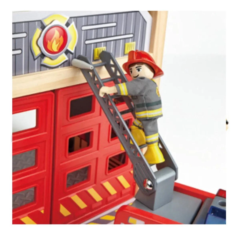 CAMION DE BOMBEROS DE MADERA PARA NIÑOS - 4