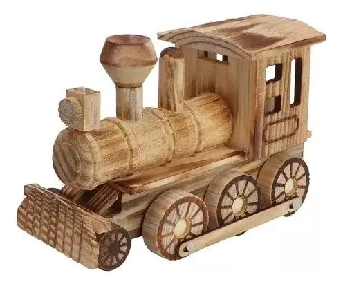 TREN DE MADERA ARTESANAL PARA NIÑOS - 1