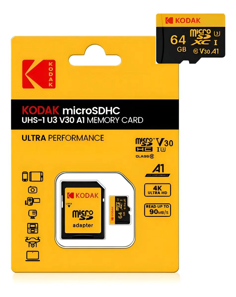 TARJETA MICRO SD 64GB V30 C10 U3 PARA ALTA VELOCIDAD - 1