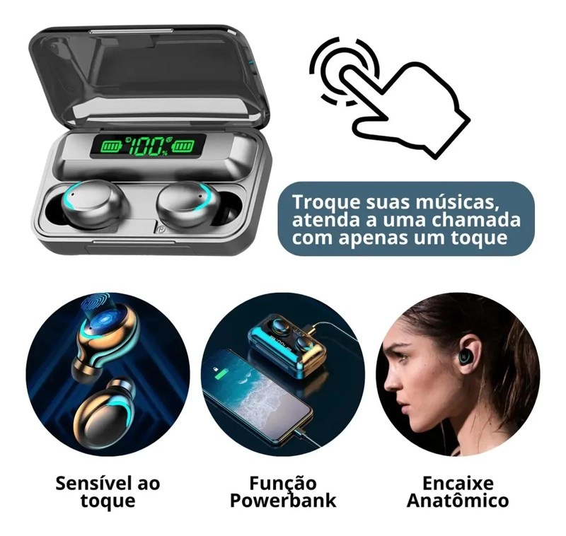 AUDIFONOS INALAMBRICOS BLUETOOTH M19 MANOS LIBRES - 4