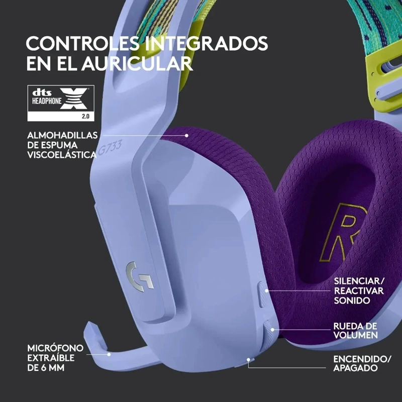 AUDIFONO GAMER INALAMBRICO LIGHTSPEED CON MICROFONO - 5