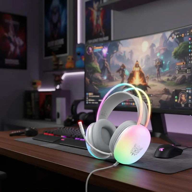 AUDIFONOS GAMER X25 CON LED RGB PARA PC Y CONSOLAS - 3