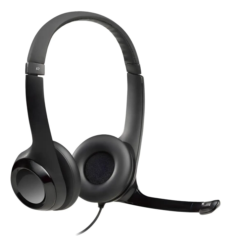 AUDIFONO CON MICROFONO USB COLOR NEGRO - 1