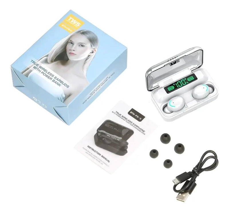 AUDIFONOS INALAMBRICOS BLUETOOTH 5.0 CON PANTALLA DIGITAL - 4