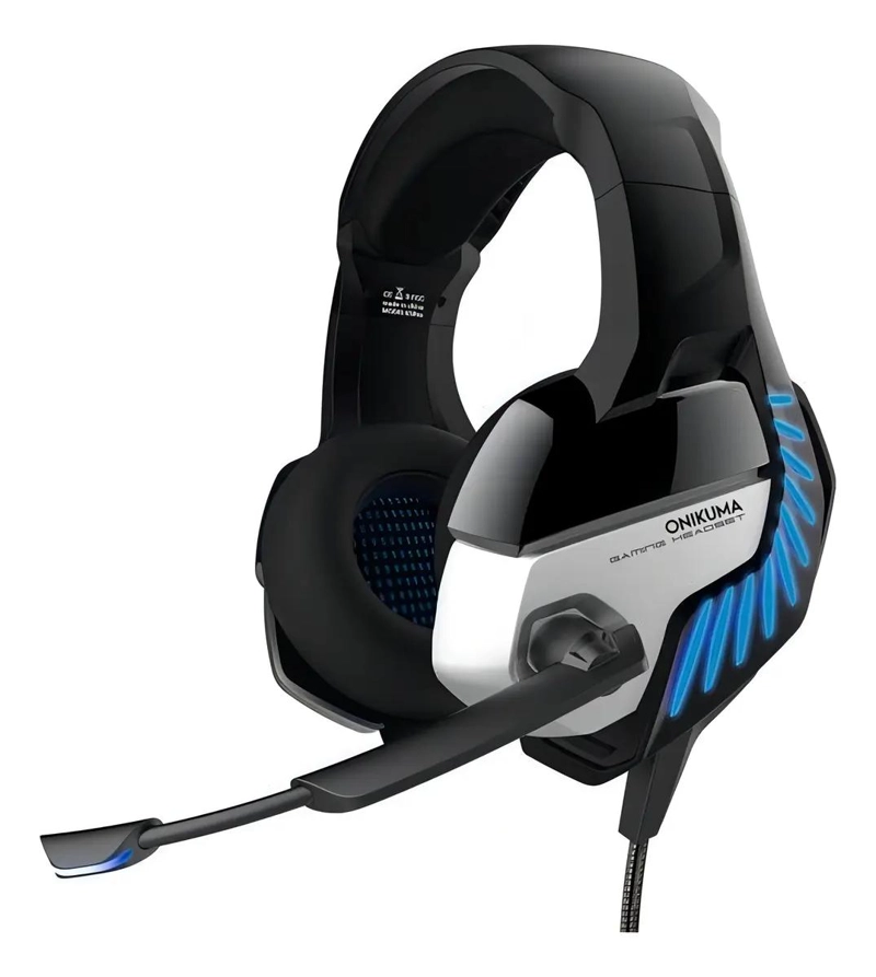 AURICULARES GAMER CON LUZ LED Y MICROFONO AJUSTABLE - 2