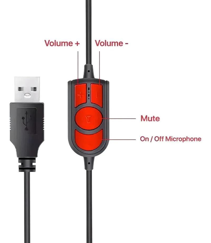 AUDIFONOS GAMER USB CON CONTROL DE VOLUMEN GT91 NEGRO - 2