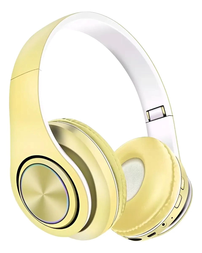 AUDIFONOS INALAMBRICOS BLUETOOTH 5.0 AMARILLOS - 1