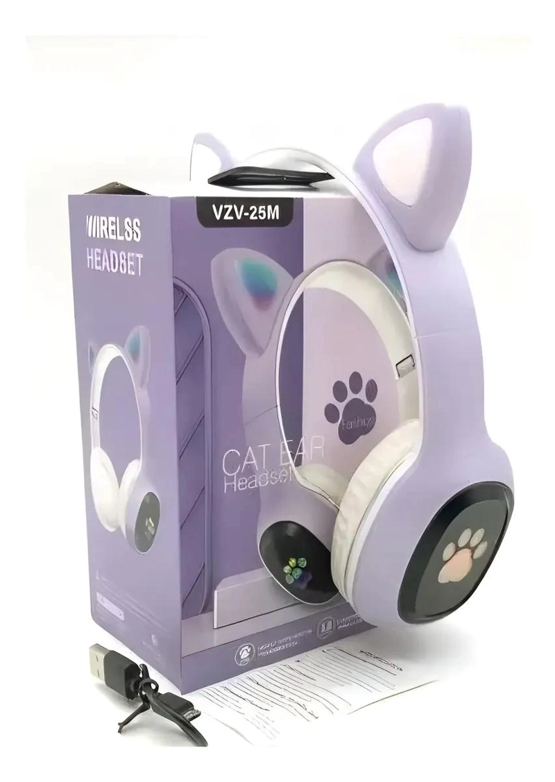 AUDIFONOS INALAMBRICOS CON ALCANCE DE 25M COLOR LILA MORV - 1